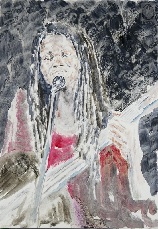 oil on paper - olio su carta di Piro